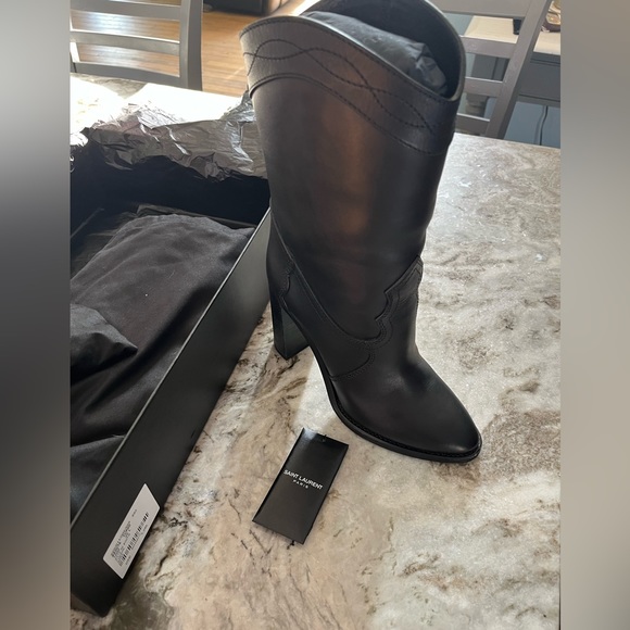 NWT & Box Authentic - Yves Saint Laurent Kate 90 Bootie Black Size 39 - Picture 6 of 15